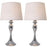 Carro Meermin 1 Light 25"Table Lamp, Set Of 2, Chrome/White