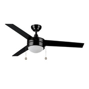 Carro Everett 48in 3-Blade Ceiling Fan | Modern Black and Plywood | Living Room & Bedroom | 48 x 48 x 16 in, Indoor Only | Model VWGA-483C-L11-B2-1