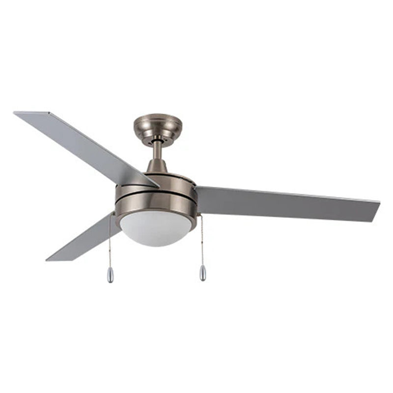 Carro Everett 48in 3-Blade Ceiling Fan | Modern Brushed Nickel and Plywood | Living Room & Bedroom | 48 x 48 x 16 in, Indoor | Model VWGA-483C-L11-SC-1