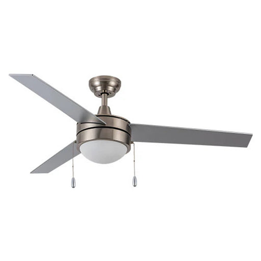 Carro Everett 48in 3-Blade Ceiling Fan | Modern Brushed Nickel and Plywood | Living Room & Bedroom | 48 x 48 x 16 in, Indoor | Model VWGA-483C-L11-SC-1