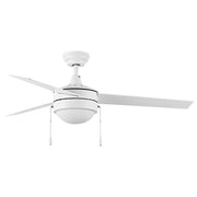 Carro Everett 48in 3-Blade Ceiling Fan | Modern White and Plywood | Living Room & Bedroom | 48 x 48 x 16 in, Indoor Only | Model VWGA-483C-L11-W1-1