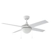 Carro Everett 48in 4-Blade Ceiling Fan | White Plywood Blades and LED Light Kit | Living Room & Bedroom | 16 x 48 x 48 in | Model VWGA-484C-L11-W1-1