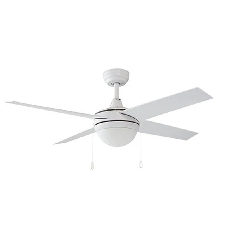 Carro Everett 48in 4-Blade Ceiling Fan | White Plywood Blades and LED Light Kit | Living Room & Bedroom | 16 x 48 x 48 in | Model VWGA-484C-L11-W1-1