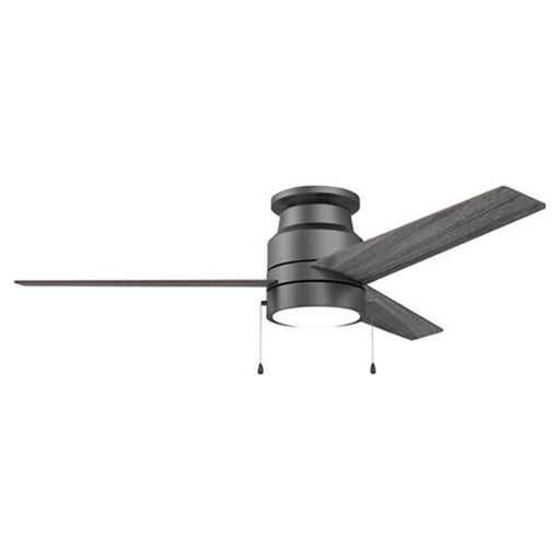 Carro Lamont 52in 3-Blade Flush Mount Ceiling Fan with LED | Black Plywood Blades and Integrated 3000K Light | Living Room & | Model VWGA-523B-L12-B2-1