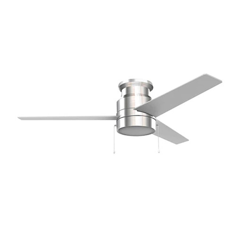 Carro Lamont 52in 3-Blade Flush Mount Ceiling Fan with LED | Brushed Nickel Plywood Blades and Integrated 3000K Light | Living | Model VWGA-523B-L12-SC-1