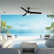 Carro Everett 52in 3-Blade Ceiling Fan | Black Finish with Plywood Blades and LED Compatible Light Kit | Indoor Living Room & | Model VWGA-523C-L11-B2-1