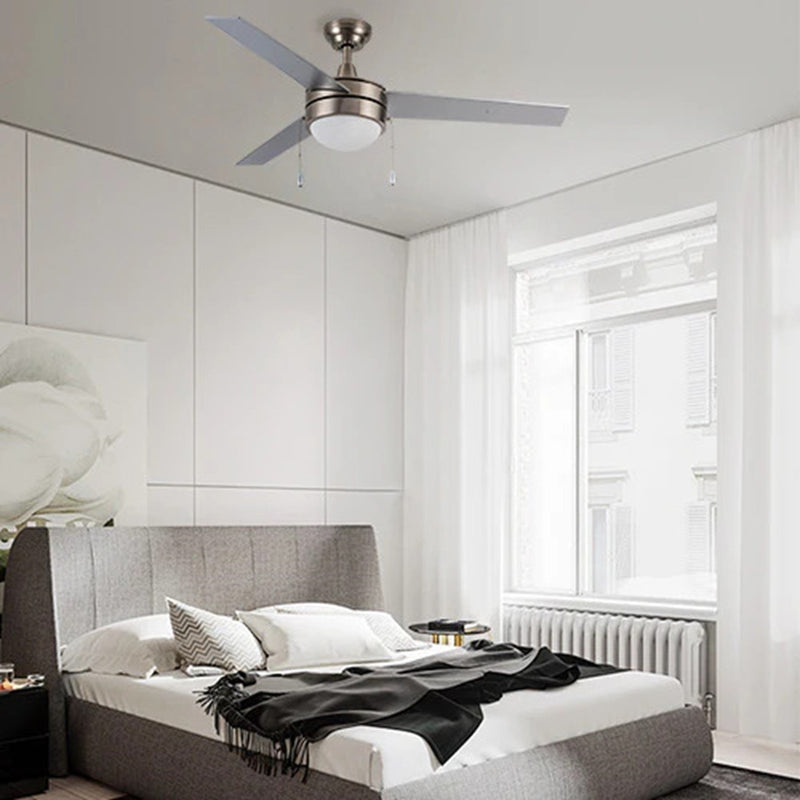 Carro Everett 52in 3-Blade Ceiling Fan | Brushed Nickel Finish with Plywood Blades and LED Compatible Light Kit | Indoor Living | Model VWGA-523C-L11-SC-1