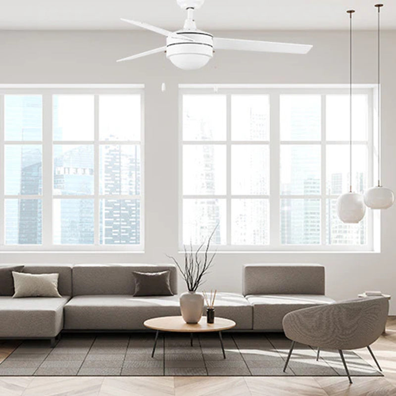 Carro Everett 52in 3-Blade Ceiling Fan | White Plywood Blades and Integrated LED | Living Room & Bedroom | 16 x 52 x 52 in | Model VWGA-523C-L11-W1-1