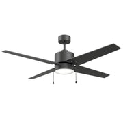 Carro Empire 52in 4-Blade Ceiling Fan | Black Plywood Blades and Integrated LED | Living Room & Bedroom | 15.5 x 52 x 52 in | Model VWGA-524A3-L12-B2-1