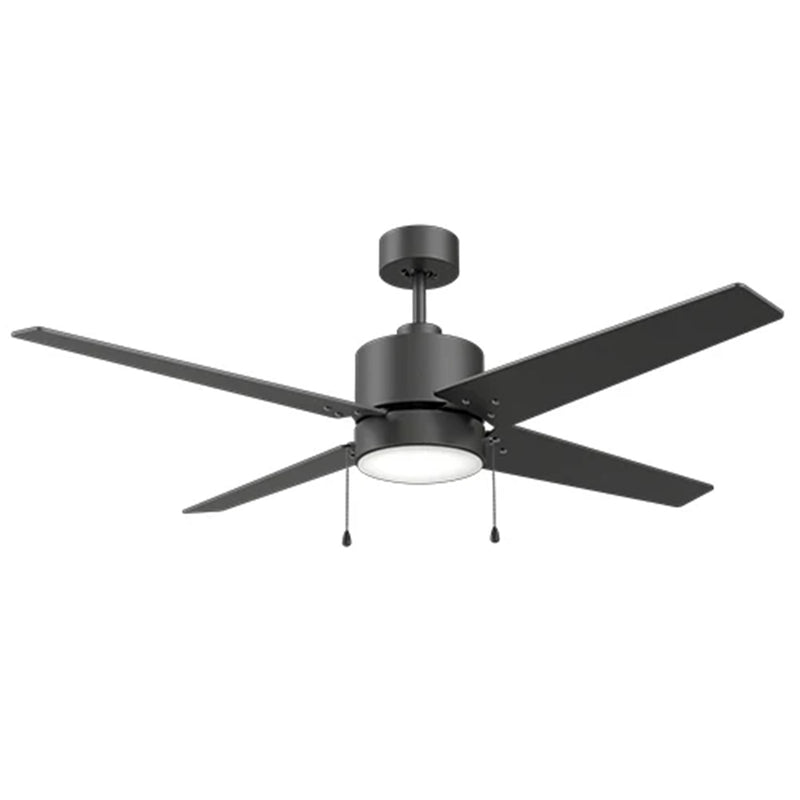 Carro Empire 52in 4-Blade Ceiling Fan | Black Plywood Blades and Integrated LED | Living Room & Bedroom | 15.5 x 52 x 52 in | Model VWGA-524A3-L12-B2-1