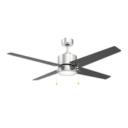 Carro Empire 52in 4-Blade Ceiling Fan | Brushed Nickel Plywood Blades and Integrated LED | Living Room & Bedroom | 15.5 x 52 x | Model VWGA-524A3-L12-S2-1