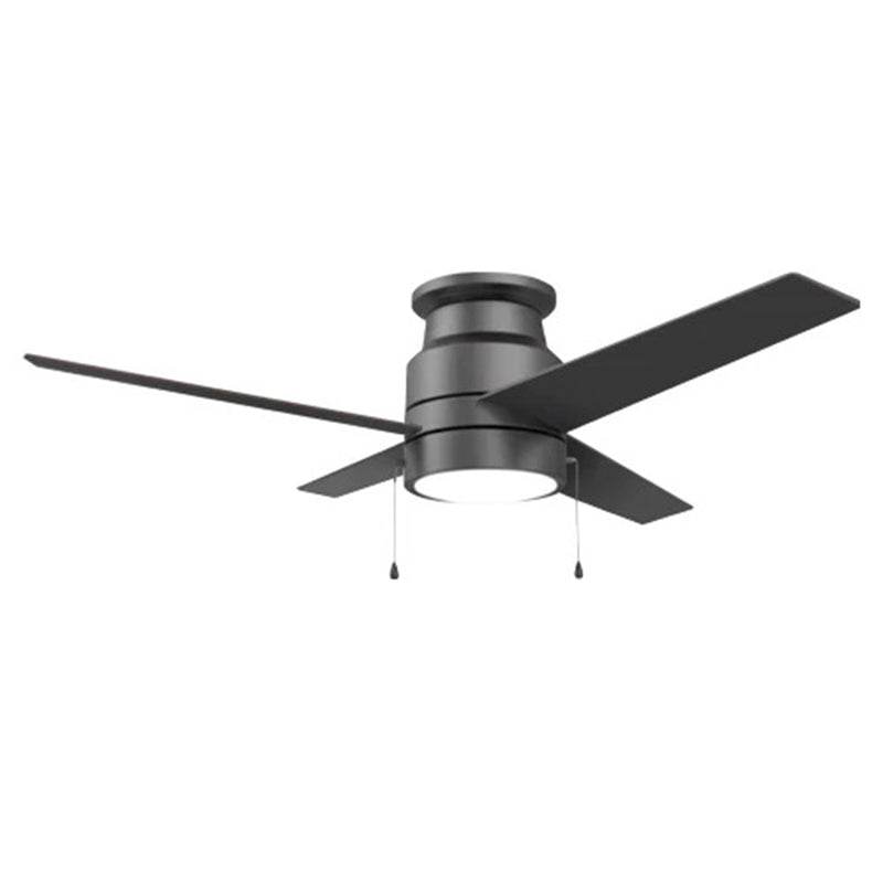 Carro Lamont 52in 4-Blade Flush Ceiling Fan | Modern Black Plywood and Integrated LED | Living Room & Bedroom | 52 x 52 x 11.6 | Model VWGA-524B-L12-B2-1
