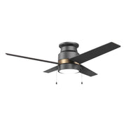 Carro Lamont 52in 4-Blade Flush Ceiling Fan | Black/Gold Modern Plywood and Integrated LED | Living Room & Bedroom | 52 x 52 x | Model VWGA-524B-L12-B2-1G