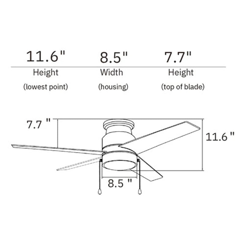 Carro Lamont 52in 4-Blade Flush Ceiling Fan | Black/Gold Modern Plywood and Integrated LED | Living Room & Bedroom | 52 x 52 x | Model VWGA-524B-L12-B2-1G