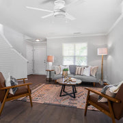 Carro Lamont 52in 4-Blade Flush Ceiling Fan | White Modern Plywood and Integrated LED | Living Room & Bedroom | 52 x 52 x 11.6 | Model VWGA-524B-L12-W1-1