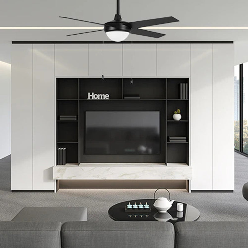 Carro Everett 52in 4-Blade Ceiling Fan | Modern Black Plywood Blades | Living Room & Bedroom | 52 x 52 x 16 in, 3-Speed | Model VWGA-524C-L11-B2-1