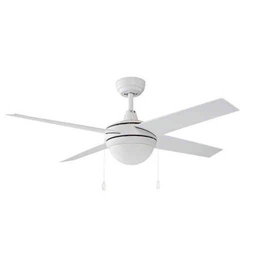 Carro Everett 52in 4-Blade Ceiling Fan | White Plywood Blades and Integrated 3000K LED | Living Room & Bedroom | 52 x 52 x 16 in | Model VWGA-524C-L11-W1-1