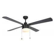 Carro Amalfi 52in 4-Blade Ceiling Fan | Black Plywood Blades and Metal Body | Living Room & Bedroom | 52 x 52 x 15.5 in | Model VWGA-524H2-L11-B2-1
