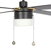 Carro Amalfi 52in 4-Blade Ceiling Fan | Black Plywood Blades and Metal Body | Living Room & Bedroom | 52 x 52 x 15.5 in | Model VWGA-524H2-L11-B2-1