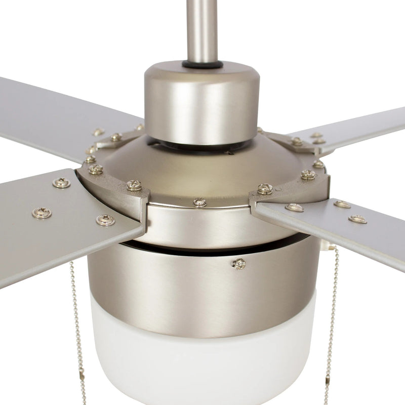 Carro Amalfi 52in 4-Blade Ceiling Fan | White Plywood Blades and Metal Body | Living Room & Bedroom | 52 x 52 x 15.5 in | Model VWGA-524H2-L11-W1-1