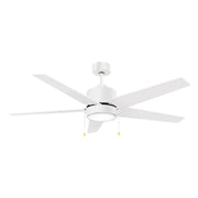 Carro Empire 52in 5-Blade Ceiling Fan | White Plywood Blades and Integrated LED | Living Room & Bedroom | 52 x 52 x 15.5 in | Model VWGA-525A3-L12-W1-1