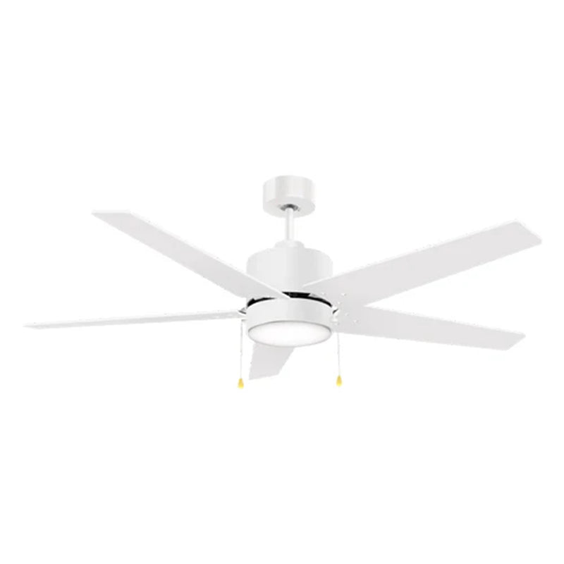 Carro Empire 52in 5-Blade Ceiling Fan | White Plywood Blades and Integrated LED | Living Room & Bedroom | 52 x 52 x 15.5 in | Model VWGA-525A3-L12-W1-1