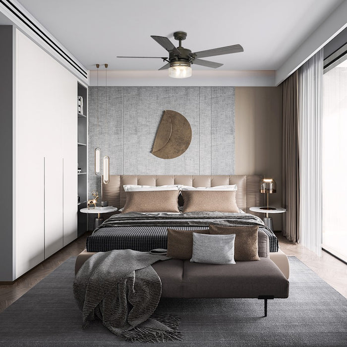 Carro Alexia 52" Ceiling Fan/Wall Control, Bronze/Br Wood