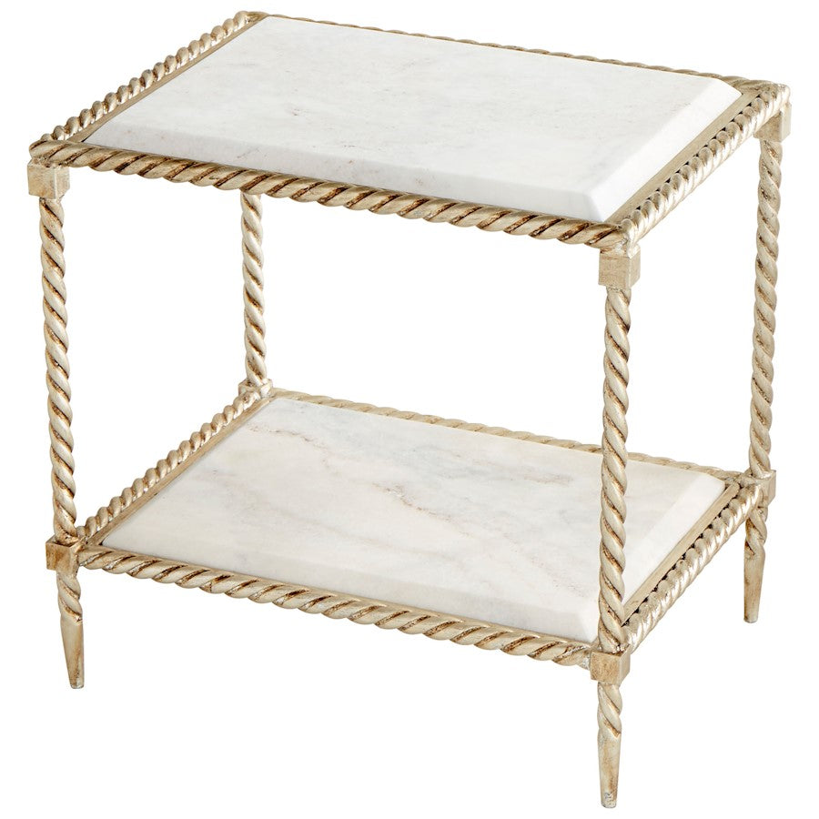 Cyan Design Westminster Side Table, Silver Leaf