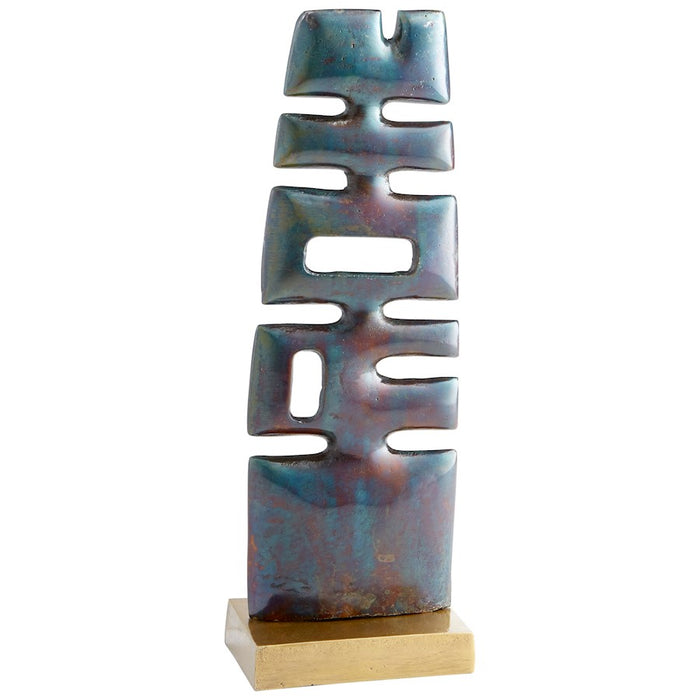 Cyan Design Chamberlin Sculpture, Cobalt Blue/Antique Brass