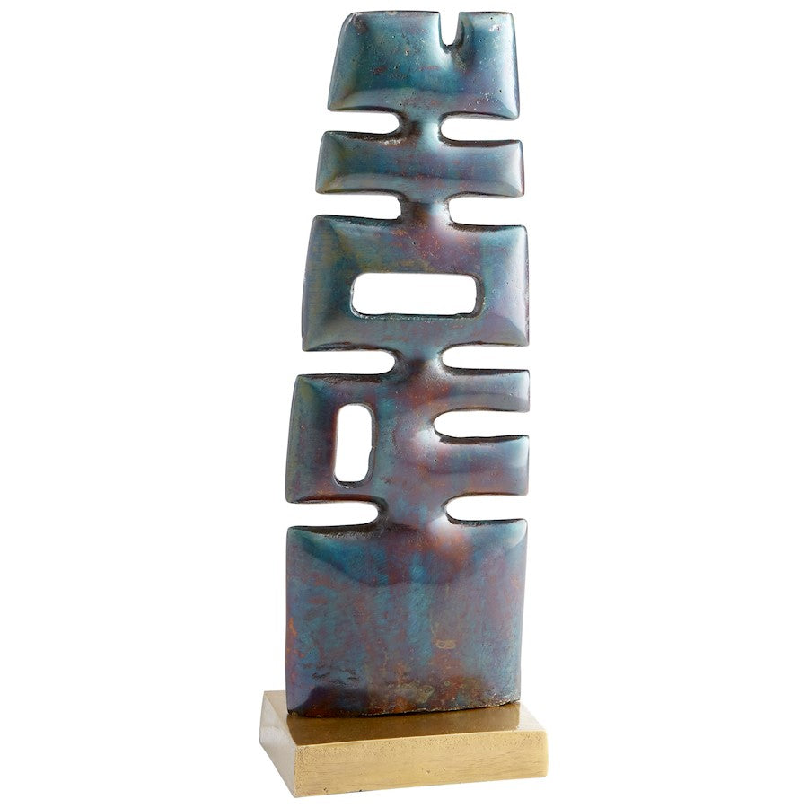 Cyan Design Chamberlin Sculpture, Cobalt Blue/Antique Brass