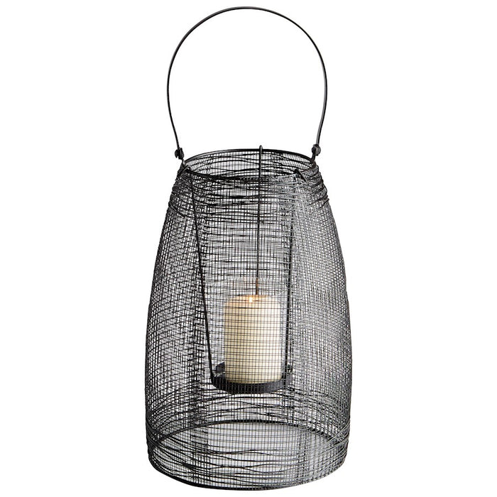 Cyan Design Small Gauze Candleholder, Graphite