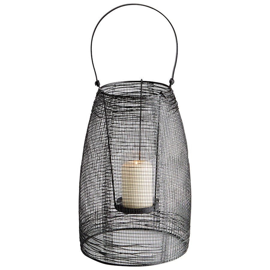 Cyan Design Small Gauze Candleholder, Graphite
