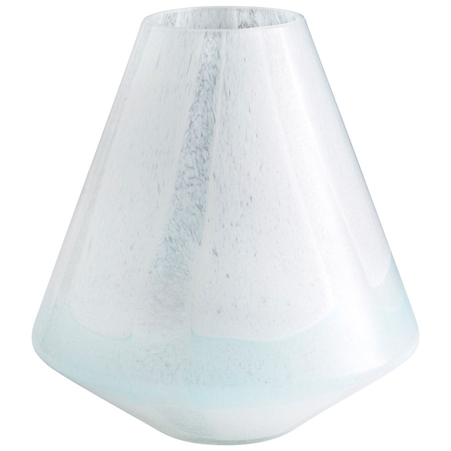 Cyan Design Small Backdrift Vase, Sky Blue/White