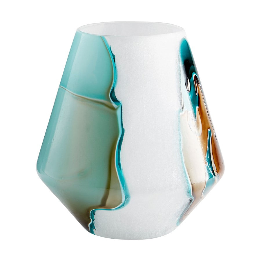 Cyan Design Small Ferdinand Vase, Green/White