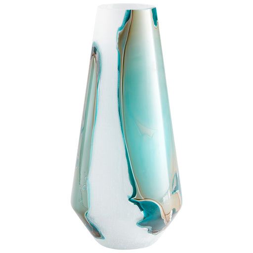 Cyan Design Large Ferdinand Vase, Green/White