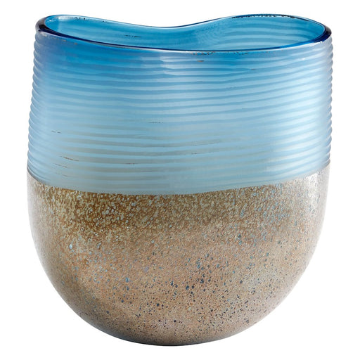 Cyan Design Medium Europa Vase, Blue/Iron Glaze