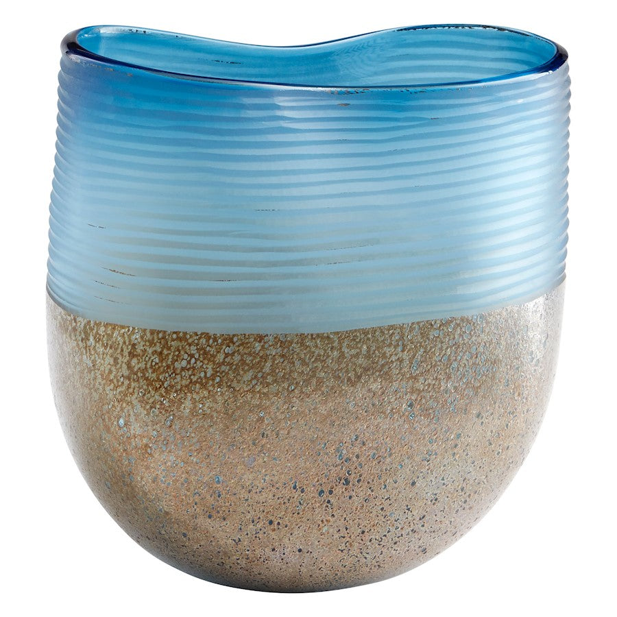 Cyan Design Medium Europa Vase, Blue/Iron Glaze
