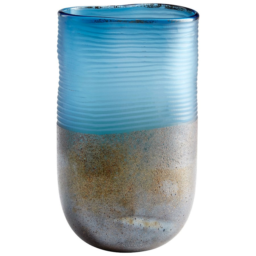 Cyan Design Large Europa Vase, Blue/Iron Glaze
