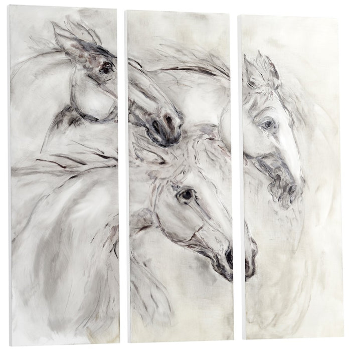 Cyan Design Galloping Wall Art, White
