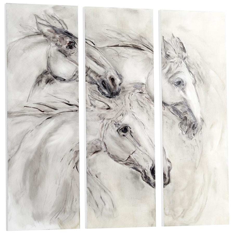 Cyan Design Galloping Wall Art, White