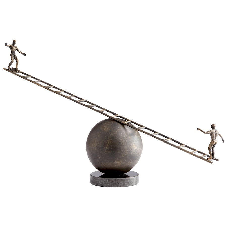 Cyan Design Teeter Sculpture, Bronze