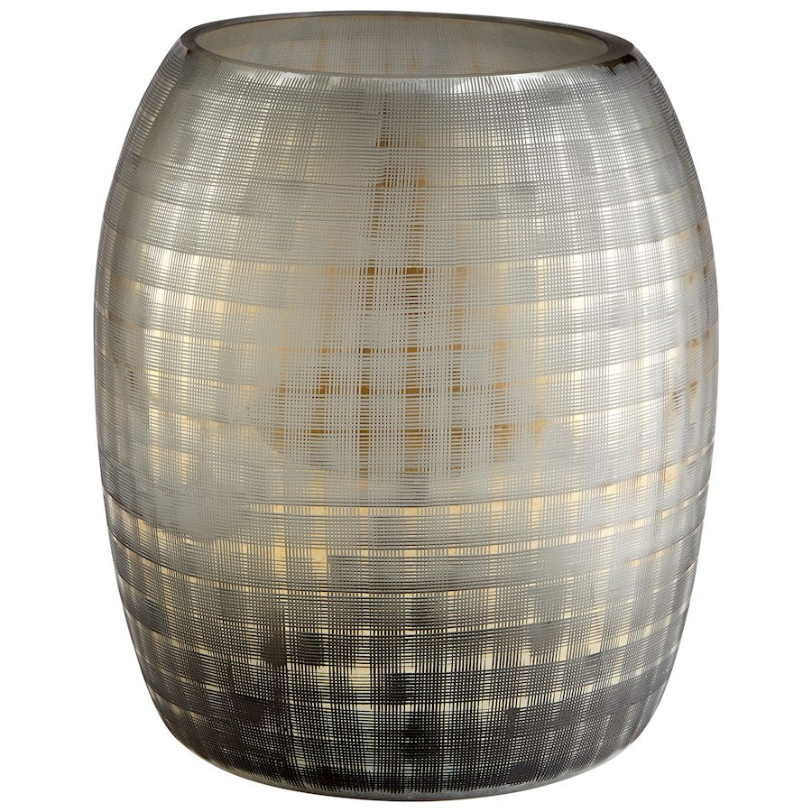 Cyan Design Gradient Grid Vase, Combed Irridescent Gold