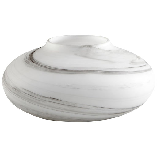 Cyan Design Moon Mist 6" Vase, White/Black Swirl