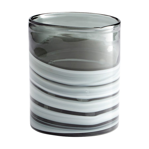 Cyan Design Torrent Vase, White/Silver
