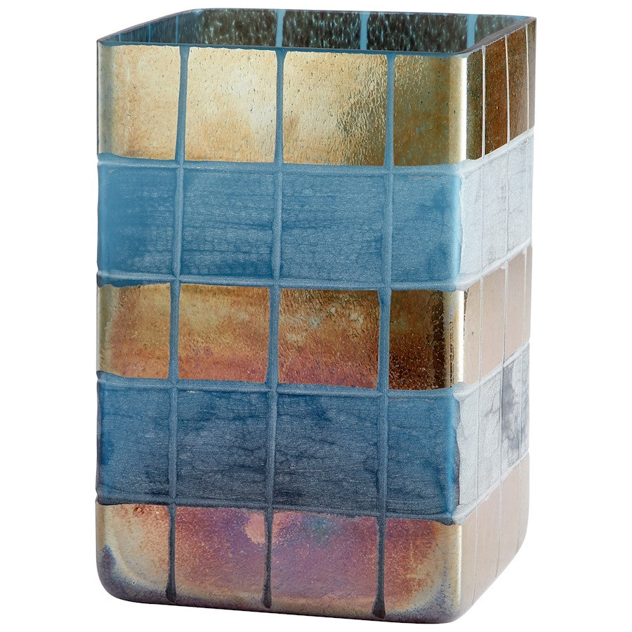 Cyan Design Aurum Vase, Irridescent Gold/Blue