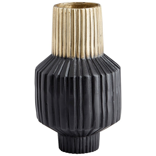 Cyan Design Allumage Vase, Matt Black/Gold