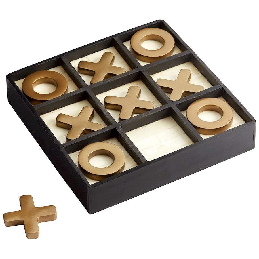 Cyan Design Tic-Tac-Glow Sculpture, Black/Gold/White