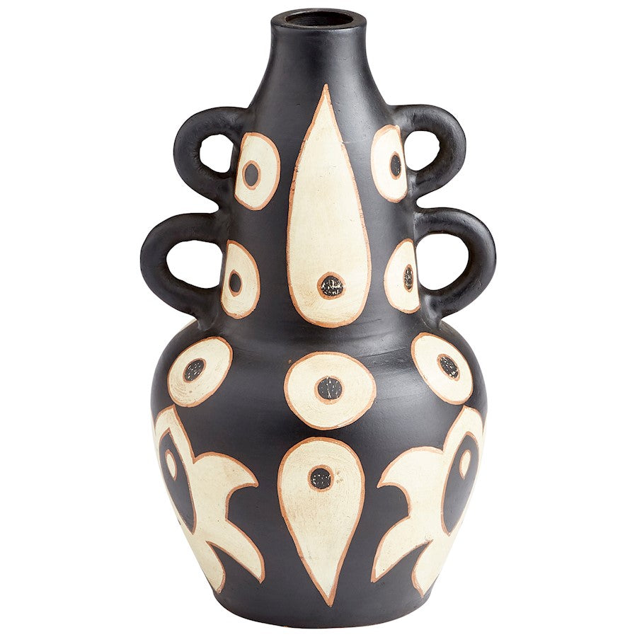 Cyan Design Navajo Vase, Black/White