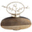 Cyan Design Round Viewleaf Sculpture, Black Onyx/Nickel