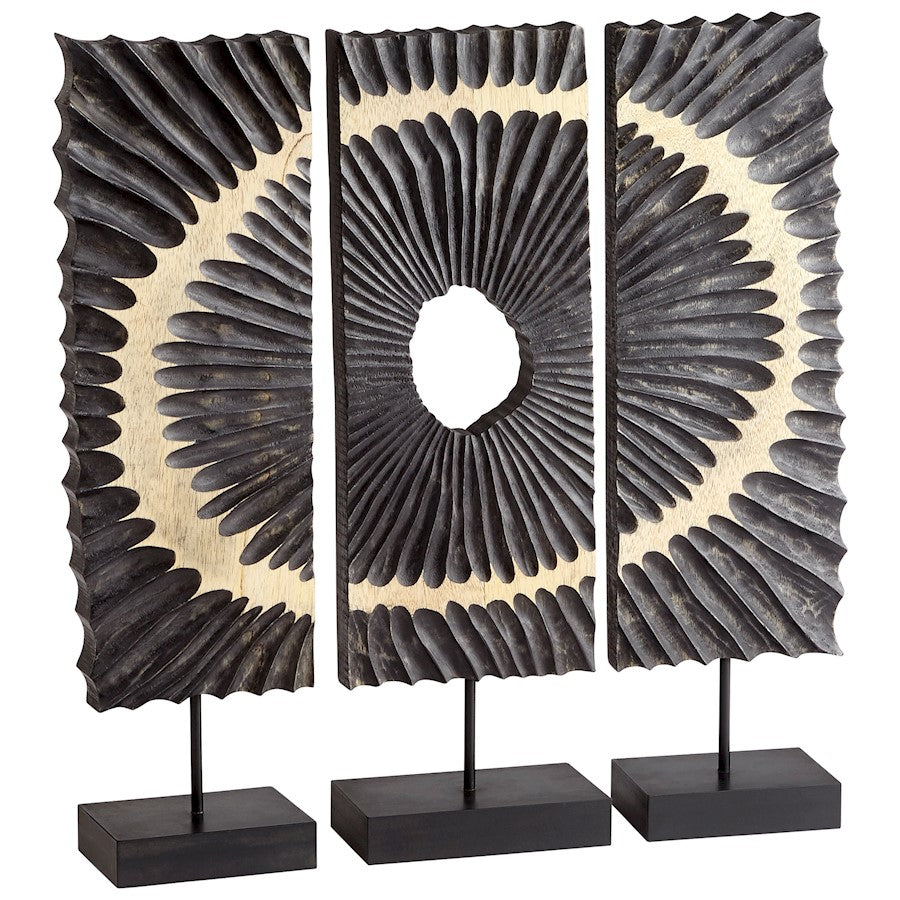 Cyan Design Ruffle Sculpture, Black